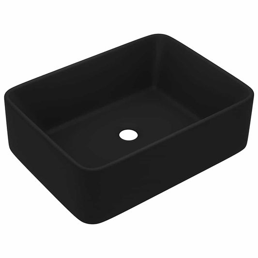 Luxury Wash Basin Matt Pink 41x30x12 cm Ceramic Matte black