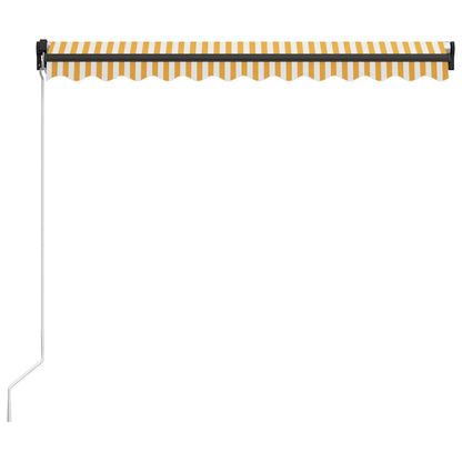 Manual Retractable Awning Drop 250 cm Yellow and white