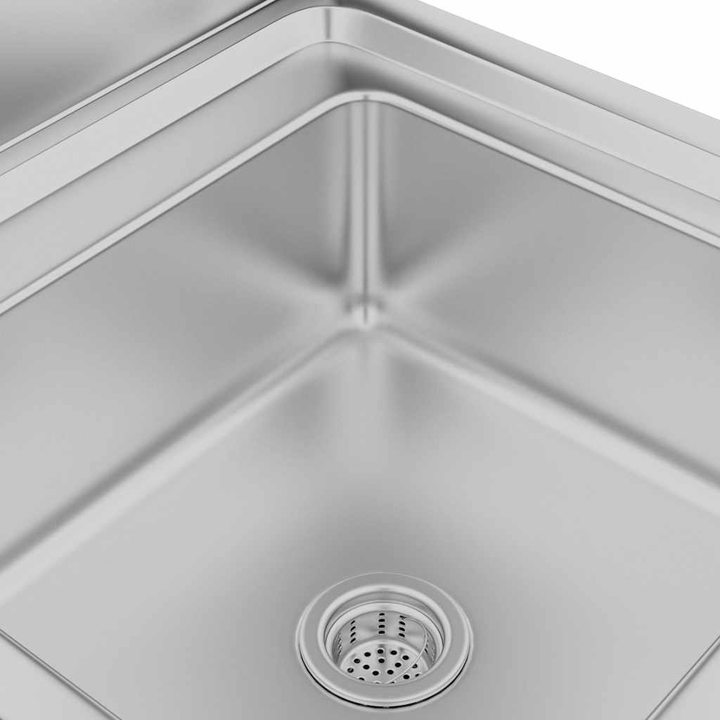 vidaXL Commercial Kitchen Sink Cabinet 60x60x96 cm Stainless Steel 5