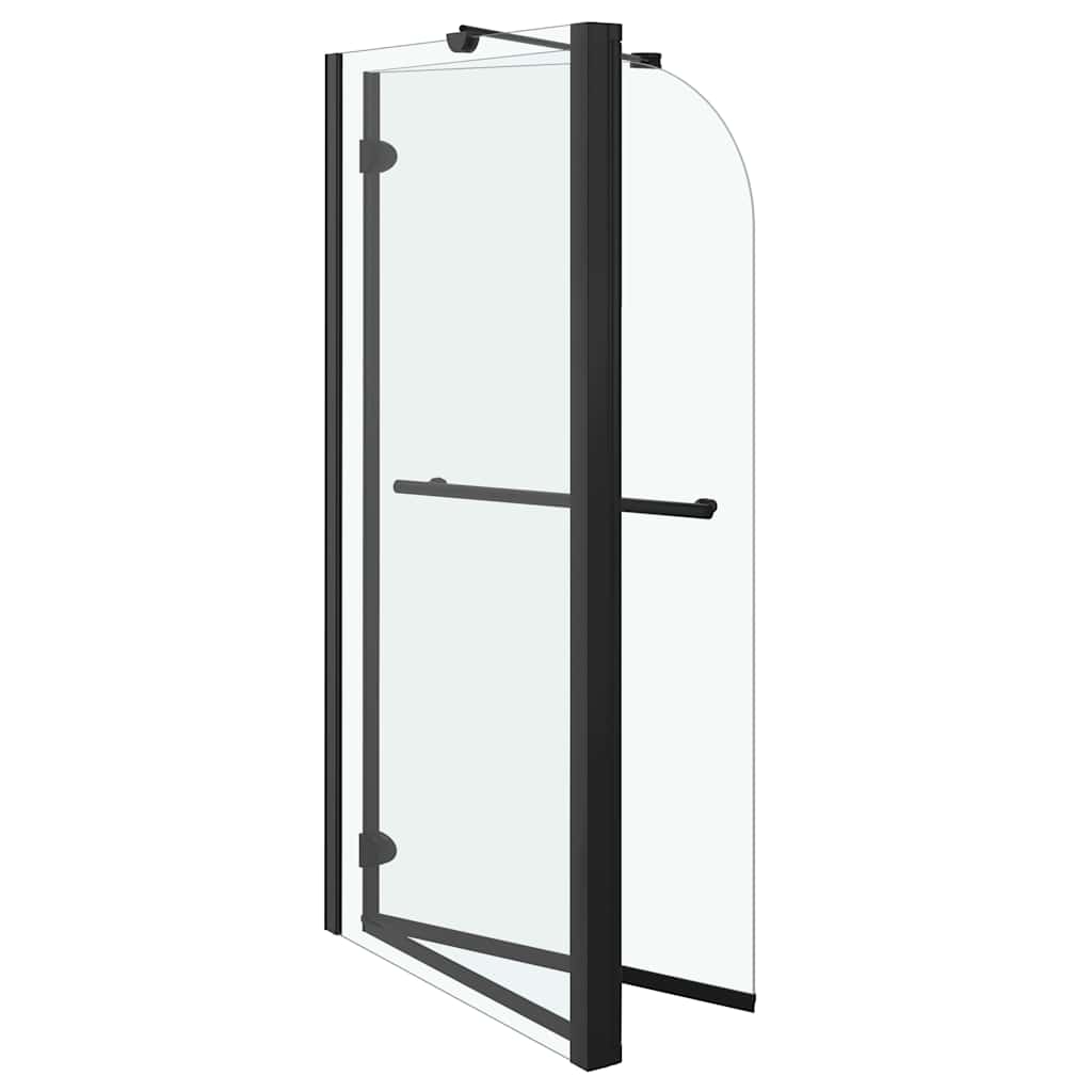 vidaXL Bi-Folding Shower Enclosure ESG 120x68x130 cm Black 4