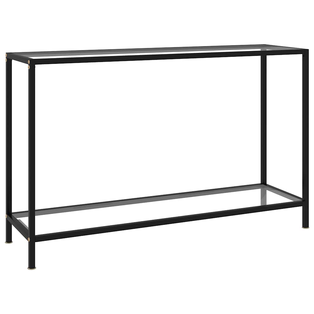 Console Table Tempered Glass with Feet Transparent 120 x 35 x 75 cm