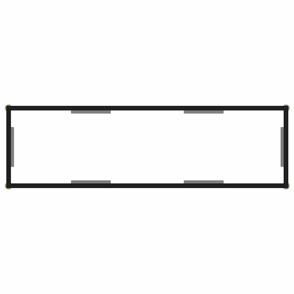 Console Table Tempered Glass with Feet Transparent 120 x 35 x 75 cm
