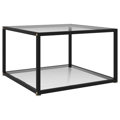 Coffee Table Tempered Glass Transparent 60 cm 60 cm