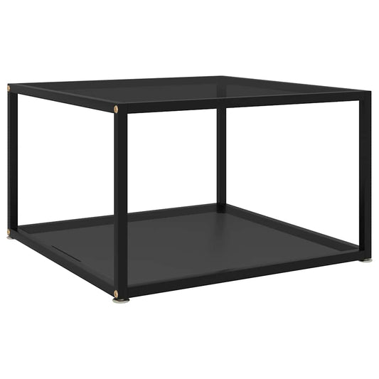 Coffee Table Tempered Glass Black 60 cm 60 cm
