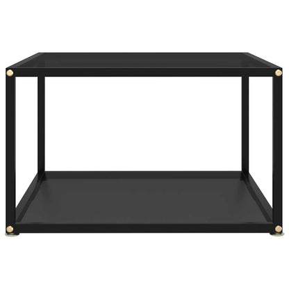 Coffee Table Tempered Glass Black 60 cm 60 cm