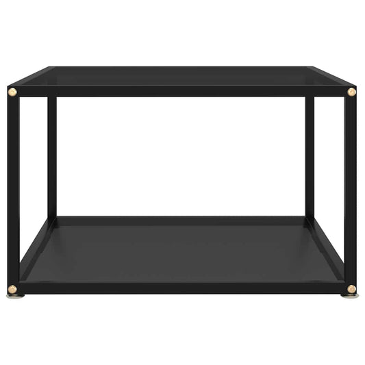 Coffee Table Tempered Glass Black 60 cm 60 cm