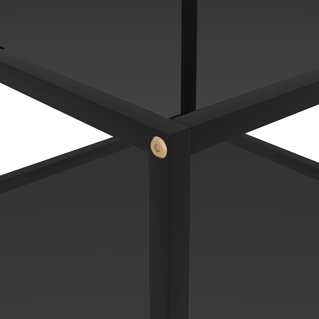 Coffee Table Tempered Glass Black 60 cm 60 cm