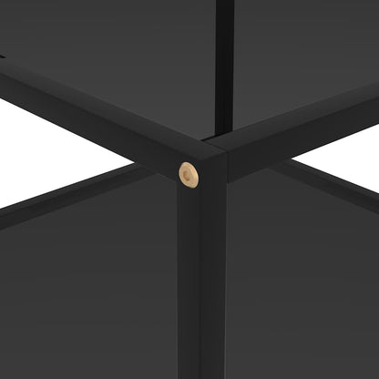 Coffee Table Tempered Glass Black 60 cm 60 cm