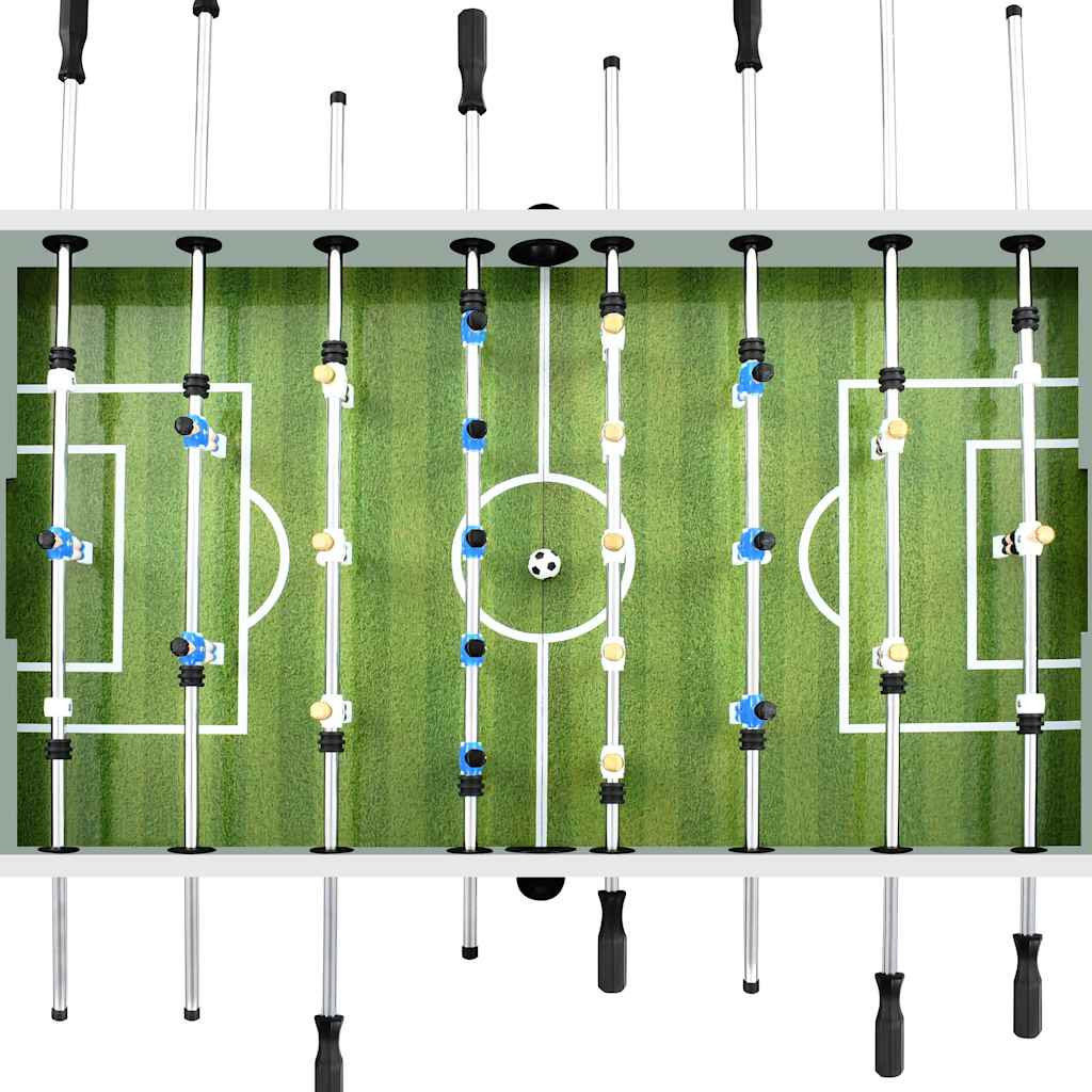 92501 vidaXL Football Table Steel 60 kg 140x74,5x87,5 cm White 4