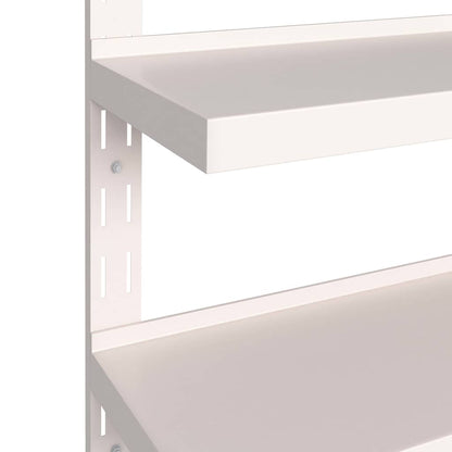 vidaXL 2-Tier Floating Wall Shelves 2 pcs Stainless Steel 300x30 cm 5