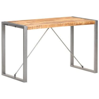 vidaXL Dining Table Solid Rough Mango Wood Grey