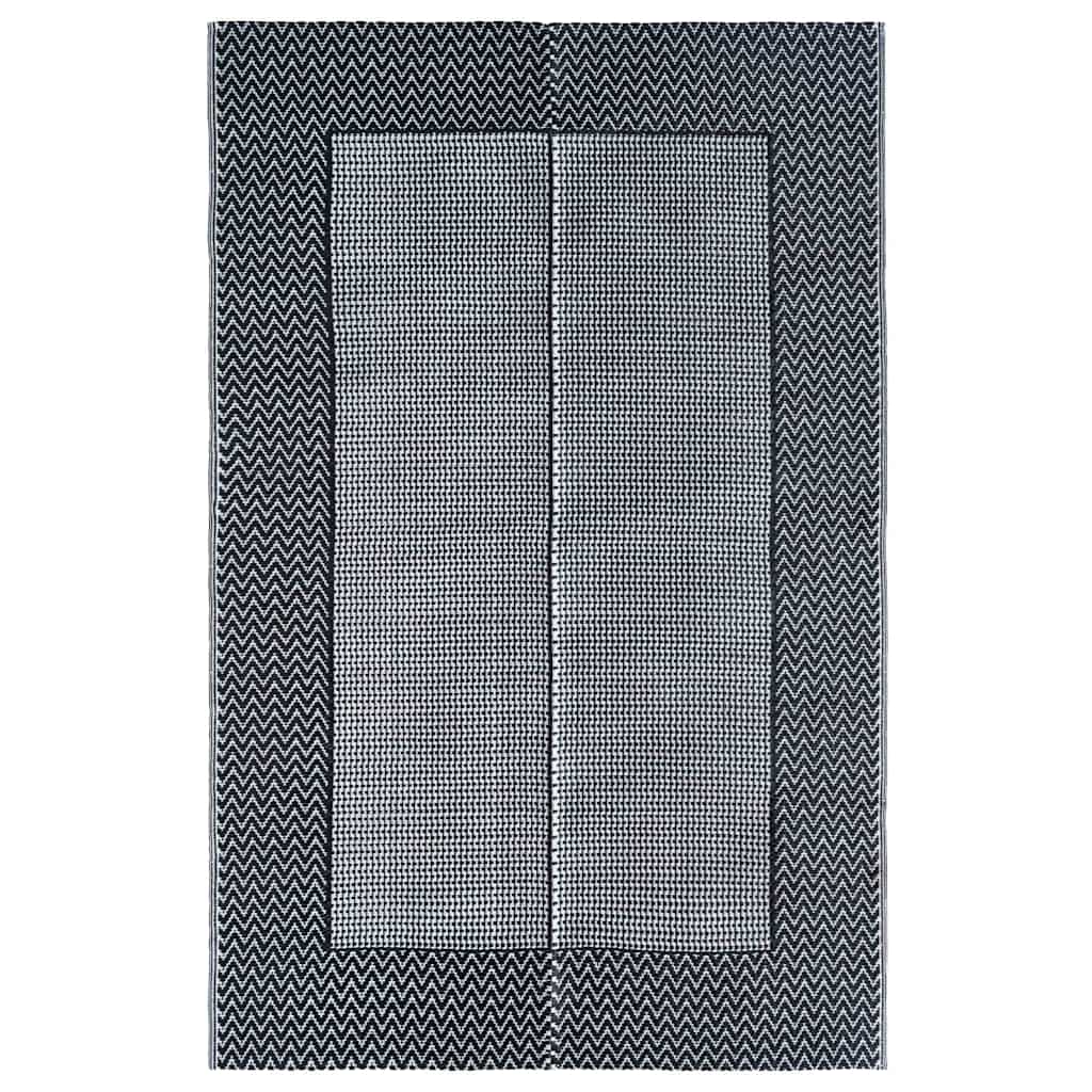 Outdoor Carpet ARAKIL PP 190 x 290 cm Black and grey