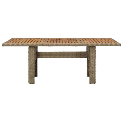 vidaXL Dining Table | Brown | PE Rattan | Large | Durable | Dining Table 2