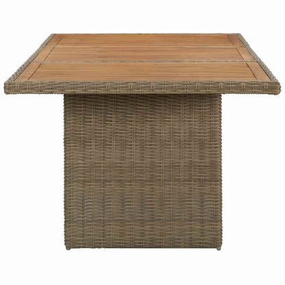vidaXL Dining Table | Brown | PE Rattan | Large | Durable | Dining Table 3