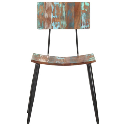 vidaXL Dining Chairs 4 pcs Solid Reclaimed Wood 3