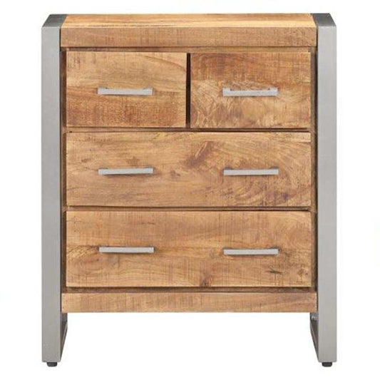 323485 vidaXL Sideboard 60x35x70 cm Rough Mango Wood 2