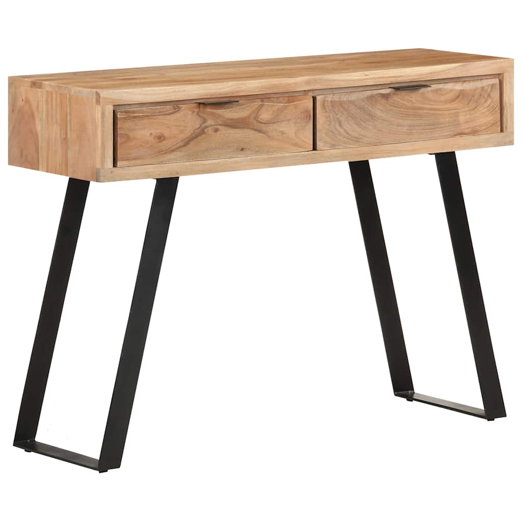 323522 vidaXL Console Table 100x35x76 cm Solid Acacia Wood with Live Edges 1