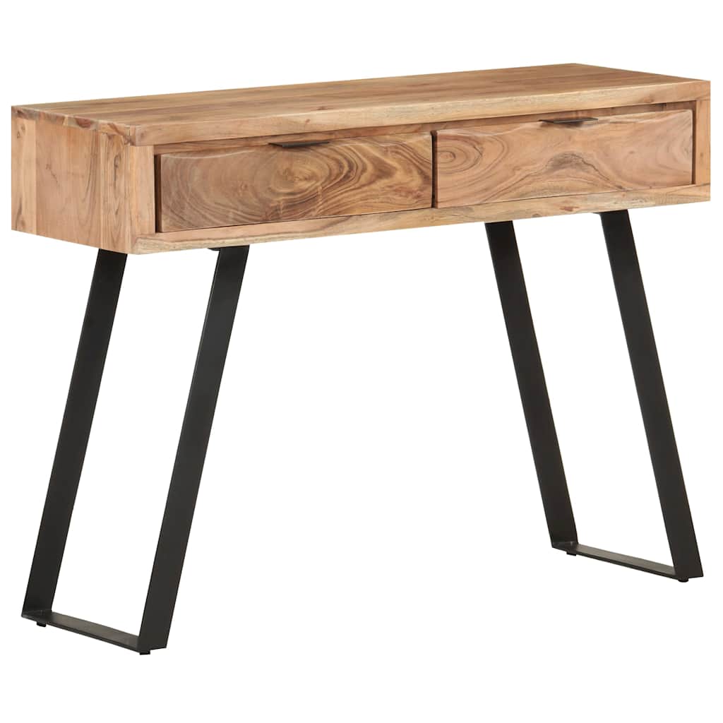 323522 vidaXL Console Table 100x35x76 cm Solid Acacia Wood with Live Edges 5