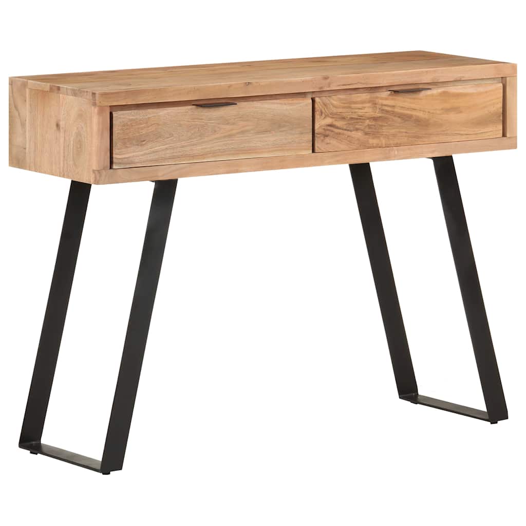 323522 vidaXL Console Table 100x35x76 cm Solid Acacia Wood with Live Edges 4