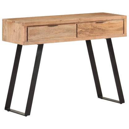323522 vidaXL Console Table 100x35x76 cm Solid Acacia Wood with Live Edges 4
