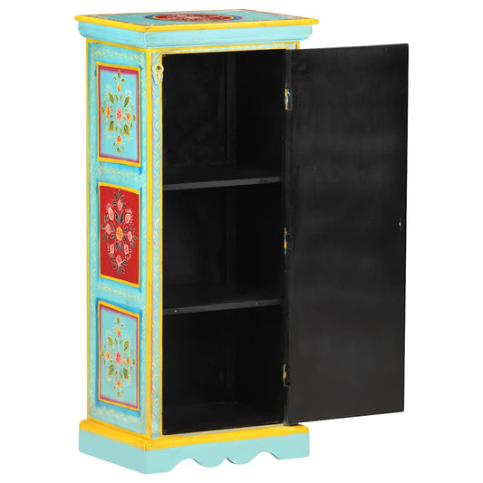 vidaXL Hand Painted Highboard 40x30x90 cm Solid Mango Wood 2