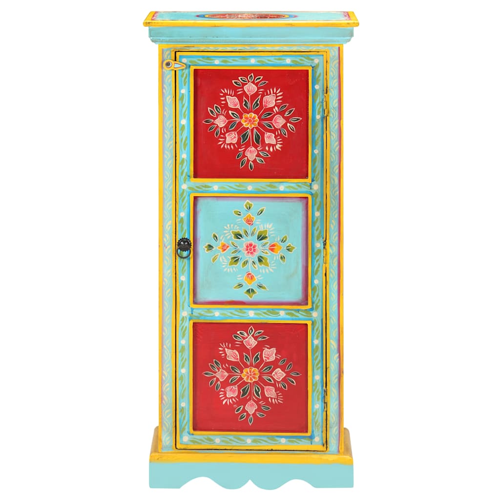 vidaXL Hand Painted Highboard 40x30x90 cm Solid Mango Wood 3