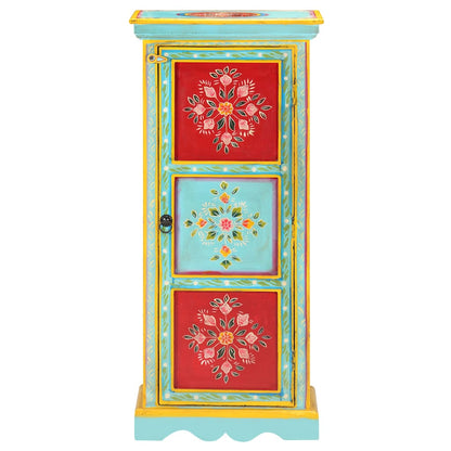 vidaXL Hand Painted Highboard 40x30x90 cm Solid Mango Wood 3
