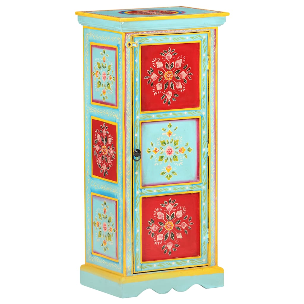vidaXL Hand Painted Highboard 40x30x90 cm Solid Mango Wood 4