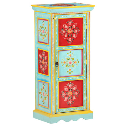 vidaXL Hand Painted Highboard 40x30x90 cm Solid Mango Wood 4