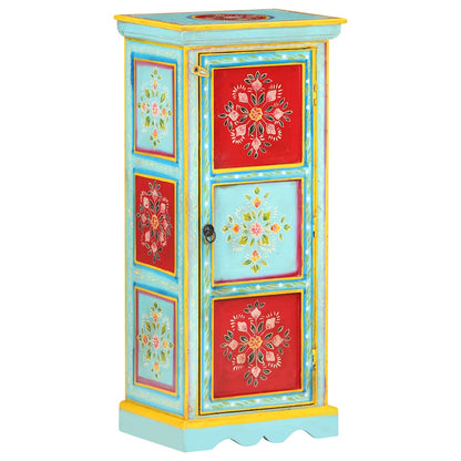 vidaXL Hand Painted Highboard 40x30x90 cm Solid Mango Wood 5
