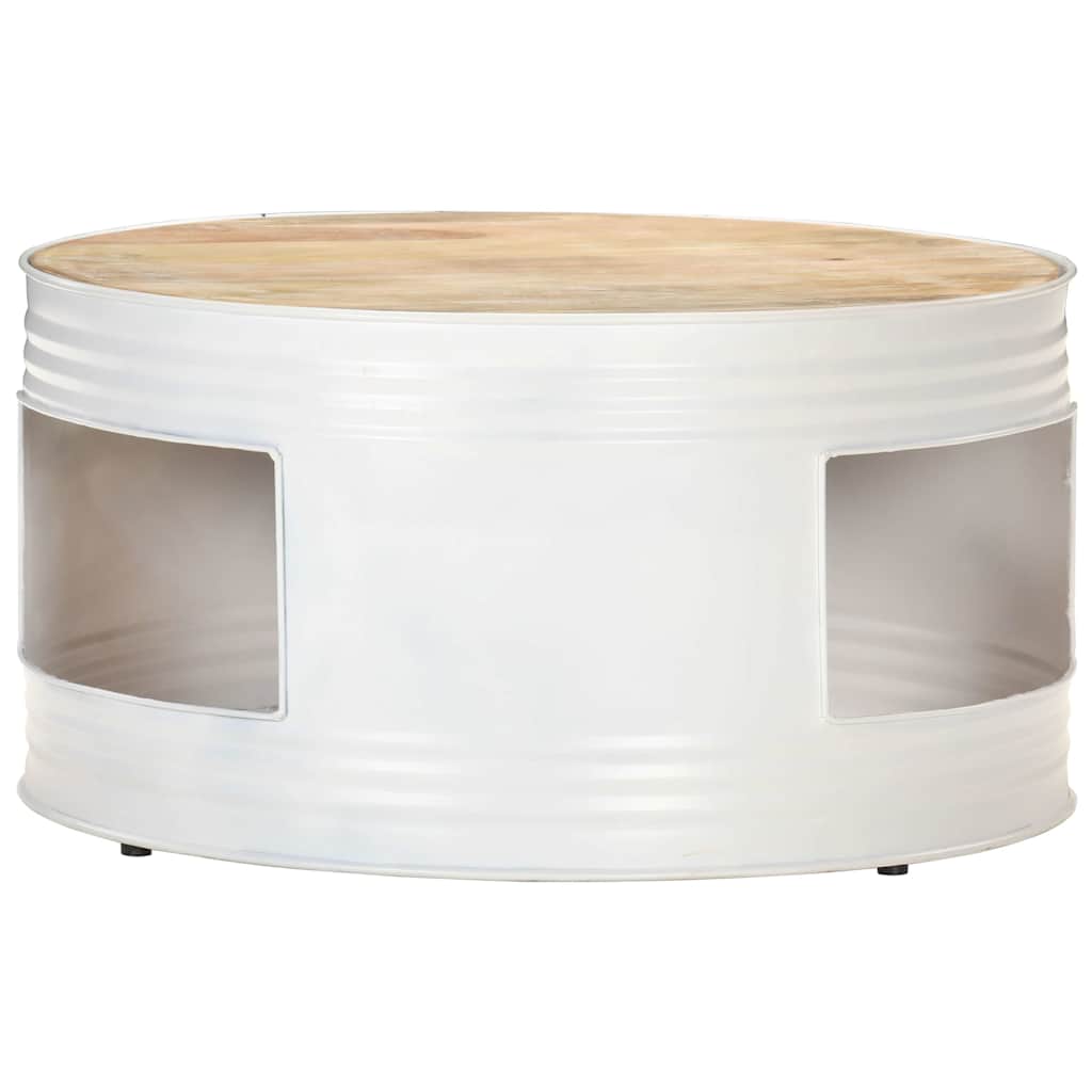 vidaXL Coffee Table | White | Mango Wood, Powder-Coated Iron | Medium | Durable 2