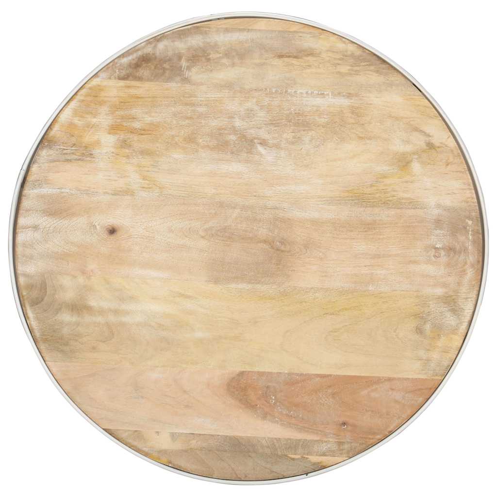 vidaXL Coffee Table | White | Mango Wood, Powder-Coated Iron | Medium | Durable 3