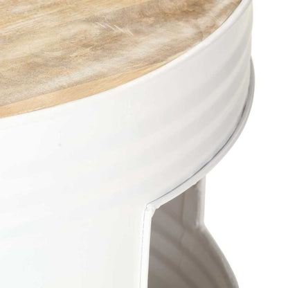 vidaXL Coffee Table | White | Mango Wood, Powder-Coated Iron | Medium | Durable 5