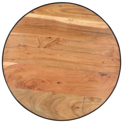 vidaXL Coffee Table Black 68x68x36 cm Solid Acacia Wood 3