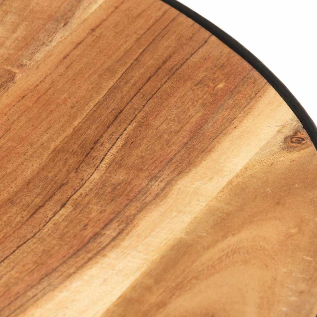 vidaXL Coffee Table Black 68x68x36 cm Solid Acacia Wood 5