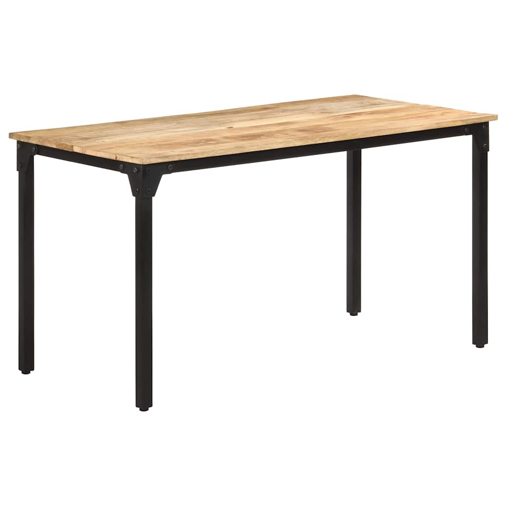 321973 vidaXL Dining Table 140x70x76 cm Rough Mango Wood 1