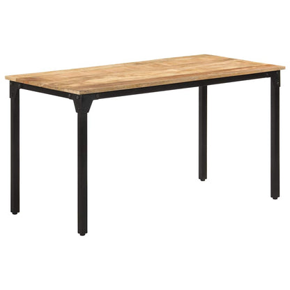 321973 vidaXL Dining Table 140x70x76 cm Rough Mango Wood 6