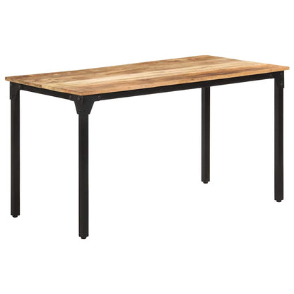 321973 vidaXL Dining Table 140x70x76 cm Rough Mango Wood 4