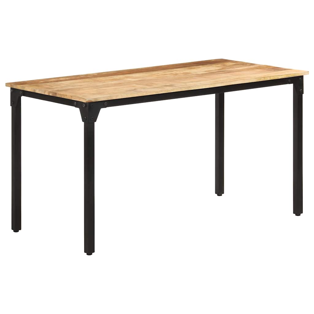 321973 vidaXL Dining Table 140x70x76 cm Rough Mango Wood 5