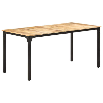 321974 vidaXL Dining Table 160x80x76 cm Rough Mango Wood 1