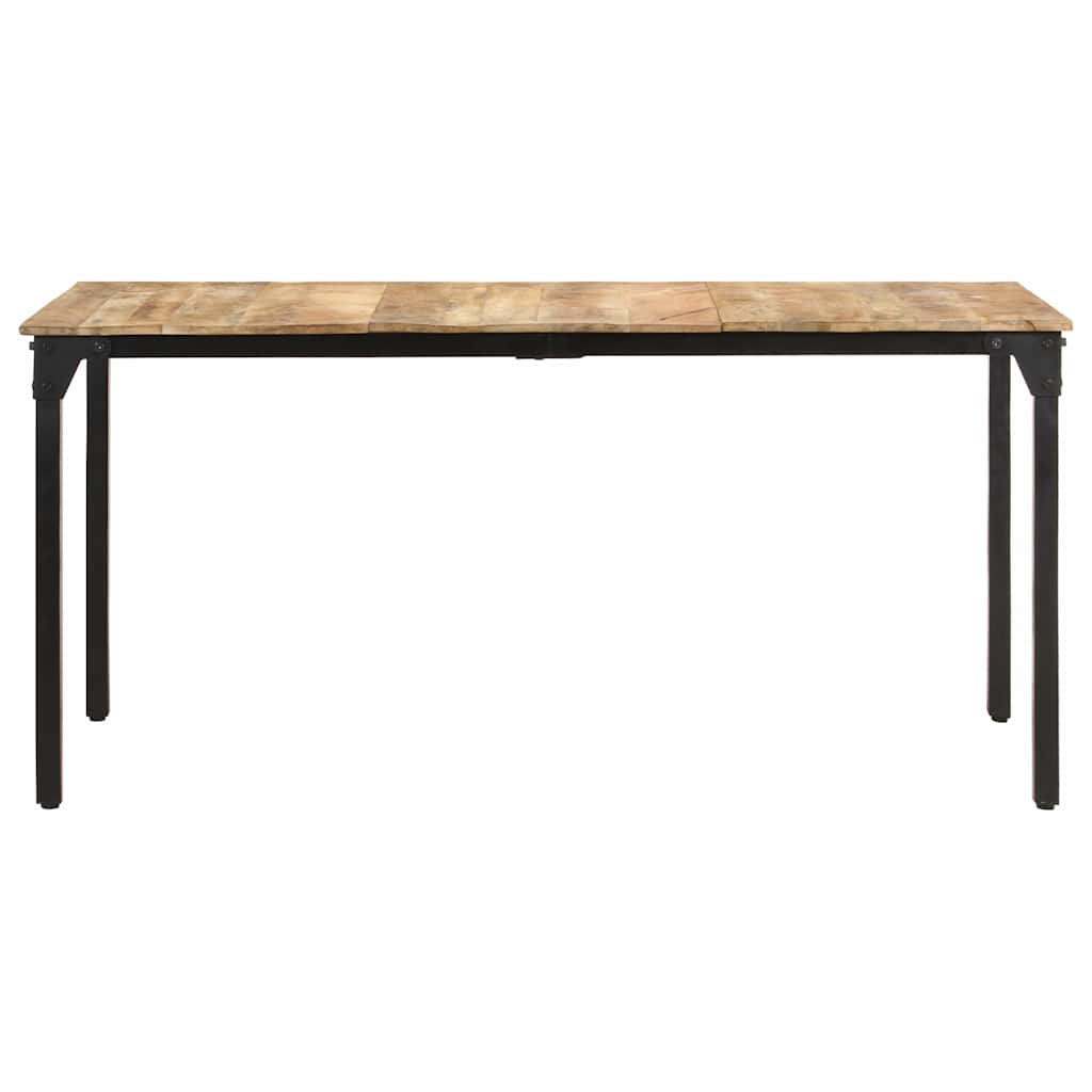 321974 vidaXL Dining Table 160x80x76 cm Rough Mango Wood 2