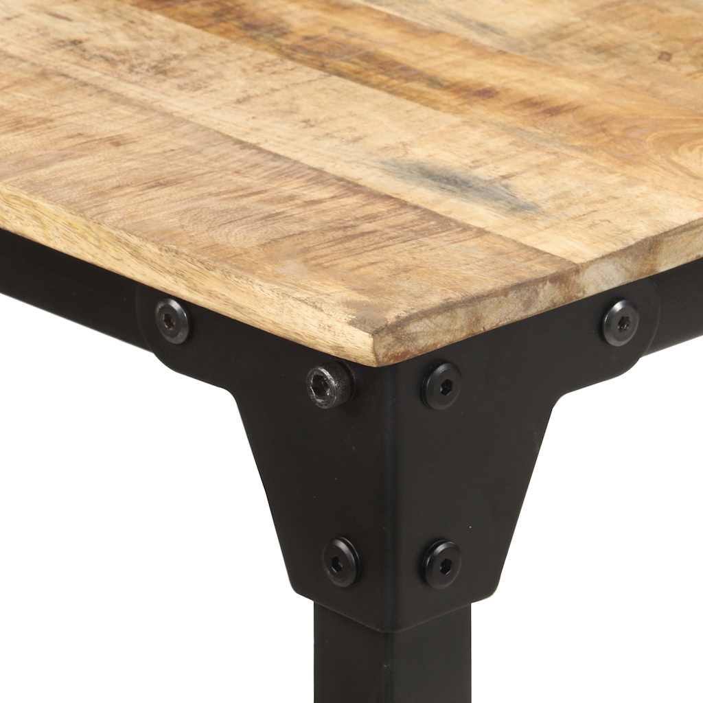 321974 vidaXL Dining Table 160x80x76 cm Rough Mango Wood 4