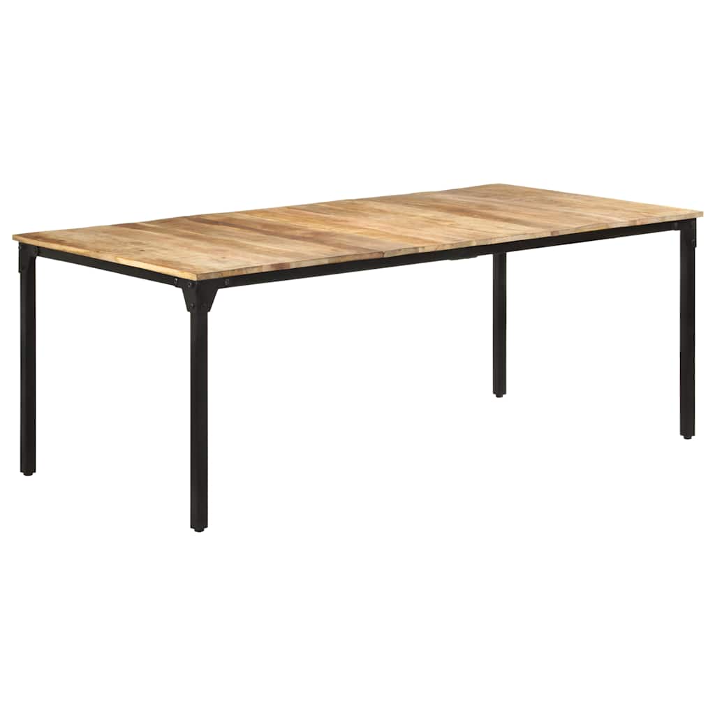 321976 vidaXL Dining Table 200x100x76 cm Rough Mango Wood 3