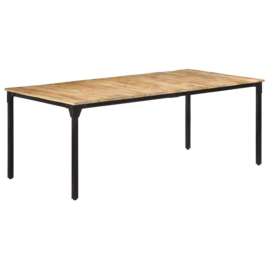 321976 vidaXL Dining Table 200x100x76 cm Rough Mango Wood 5