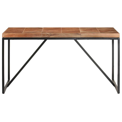 vidaXL Dining Table 140x70x76 cm Solid Acacia and Mango Wood 2