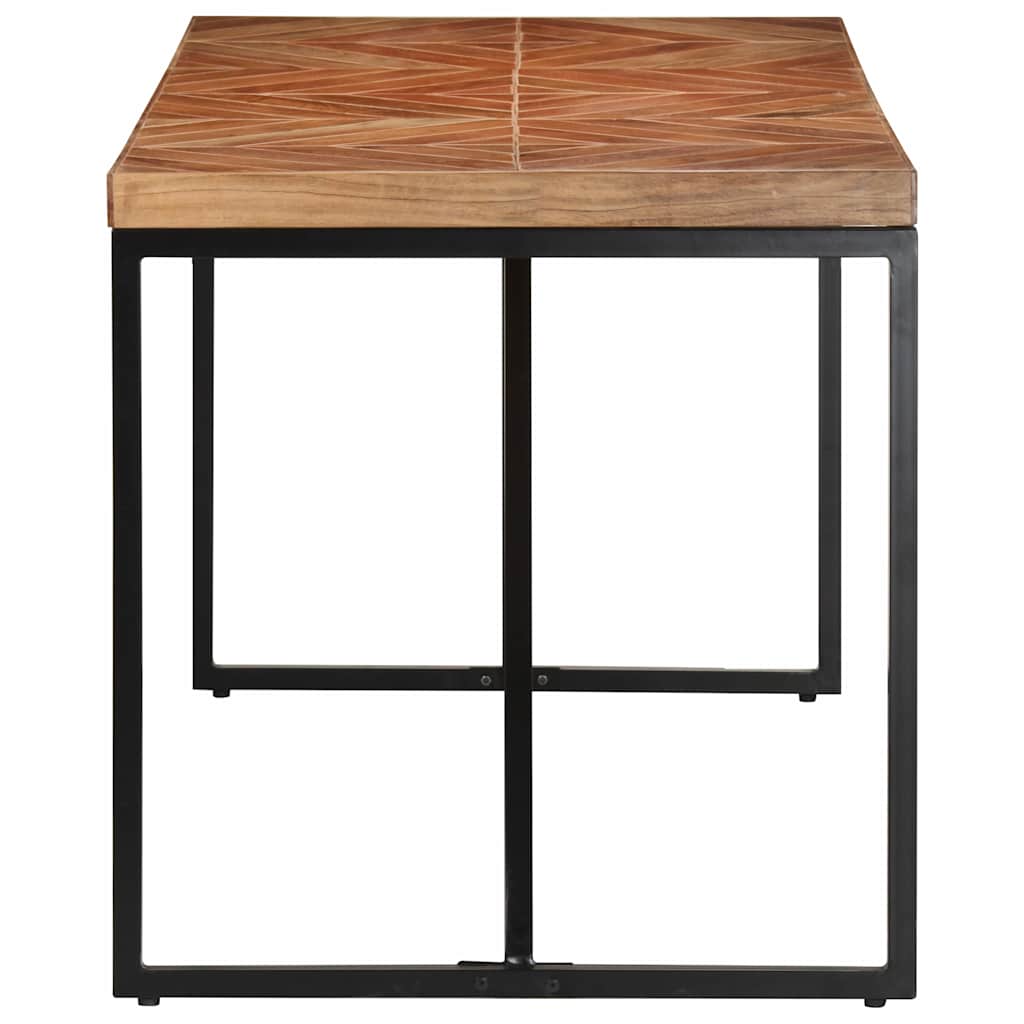 vidaXL Dining Table 140x70x76 cm Solid Acacia and Mango Wood 3