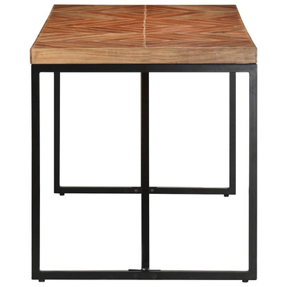 vidaXL Dining Table 140x70x76 cm Solid Acacia and Mango Wood 3