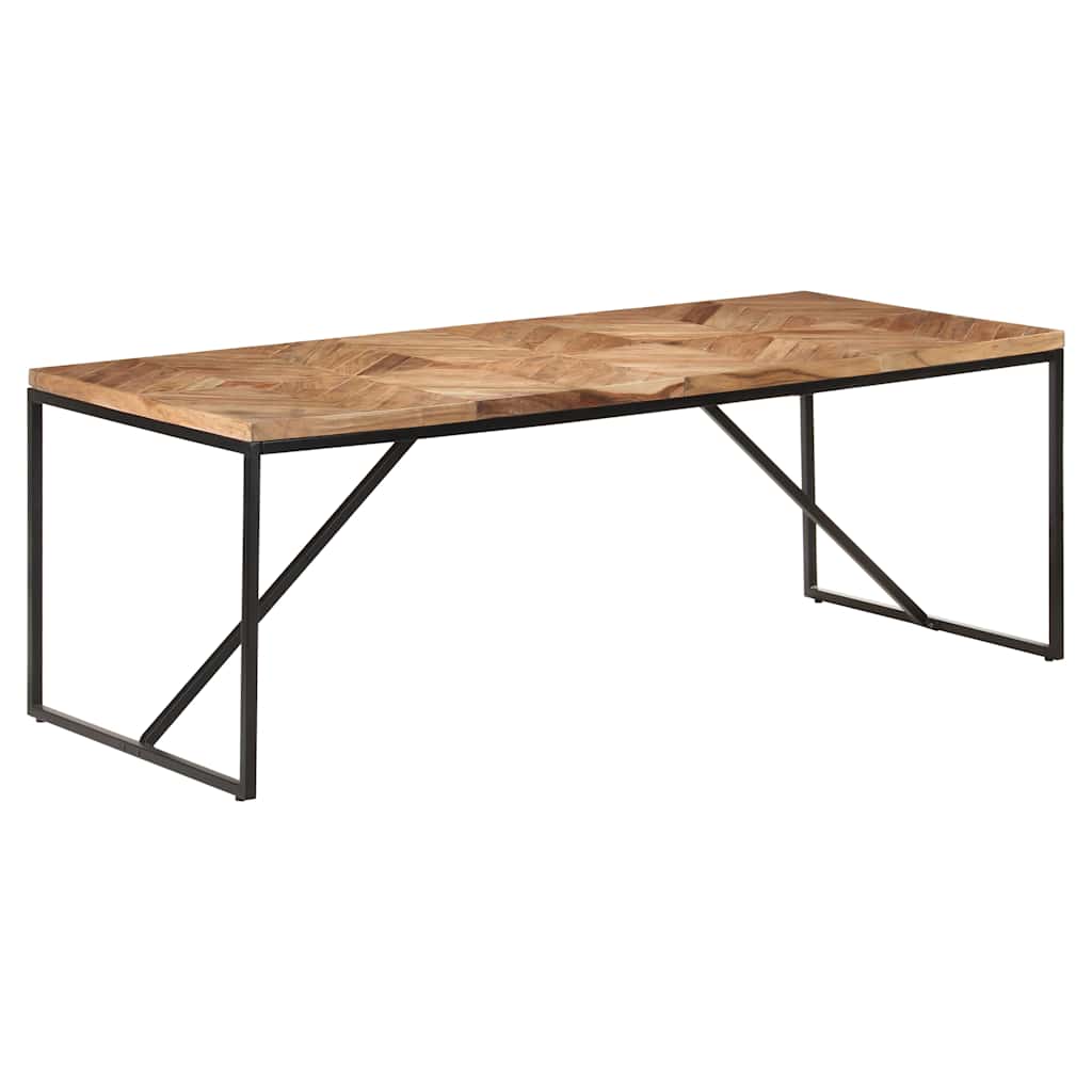 323554 vidaXL Dining Table 200x90x76 cm Solid Acacia and Mango Wood 2