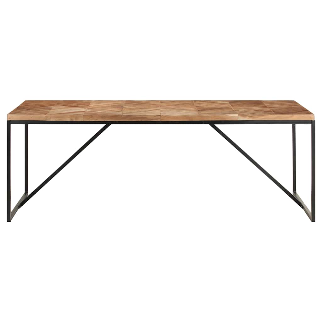323554 vidaXL Dining Table 200x90x76 cm Solid Acacia and Mango Wood 3