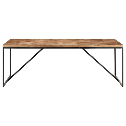 323554 vidaXL Dining Table 200x90x76 cm Solid Acacia and Mango Wood 3